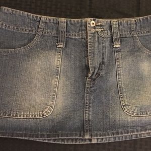 WOMENS' OPCAO JEAN SKORTS, BLUE, SIZE 40